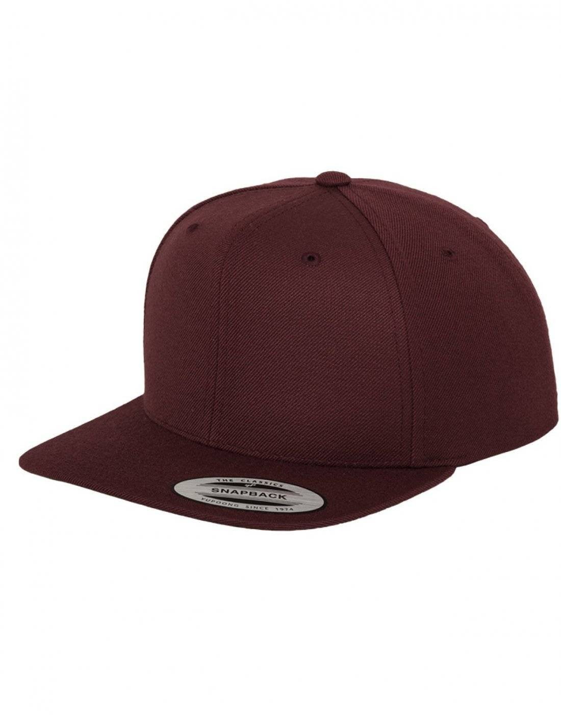 The Classic Snapback | MAROON (GREEN UNDERPEAK)