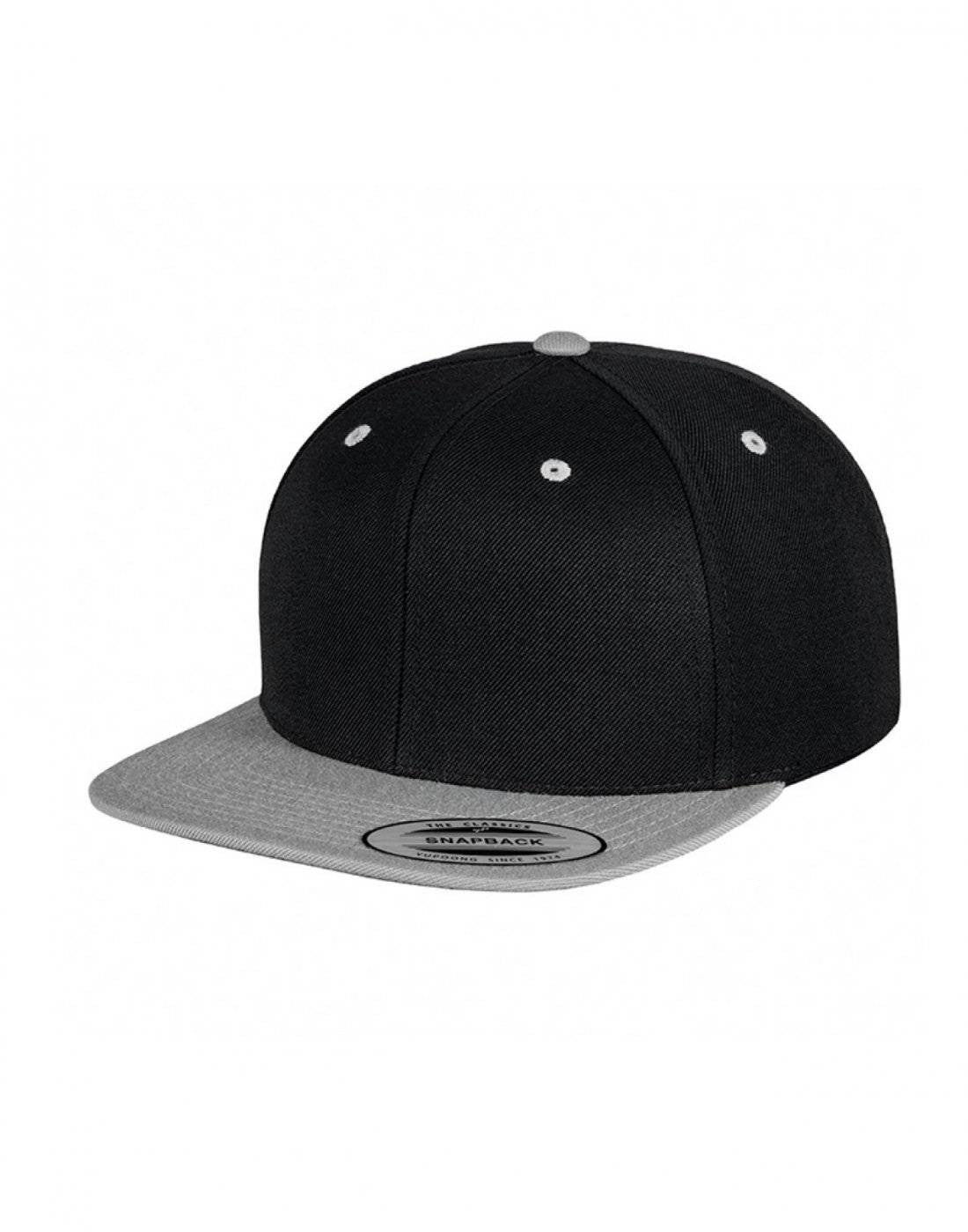 The Classic Snapback 2-tone | BLACK/SILVER (GREEN UNDERPEAK)