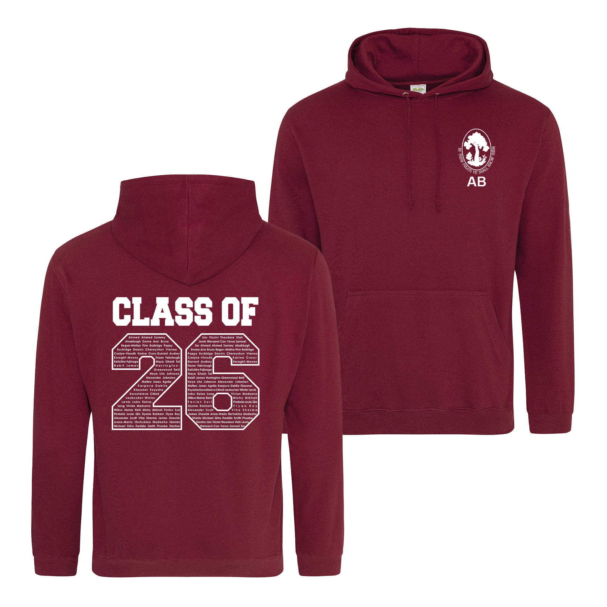 Devonshire House Y6 Leavers Hoodie - Adults | BURGUNDY